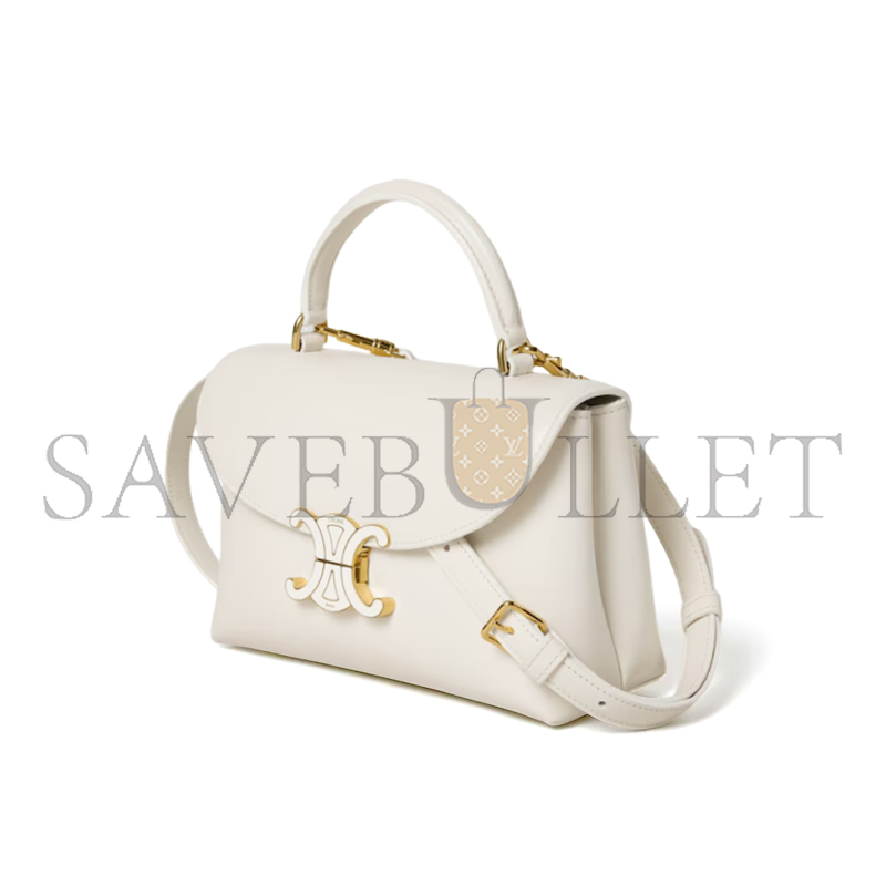 Ce1i*e TEEN NINO BAG IN SMOOTH SATINATED CALFSKIN WITH ENAMEL CLOSURE 118115388.GMU2 (20.5*13*8cm)